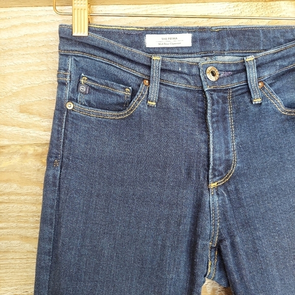 AG Prima Mid-Rise Cigarette Jeans Size 24 - Picture 3 of 5